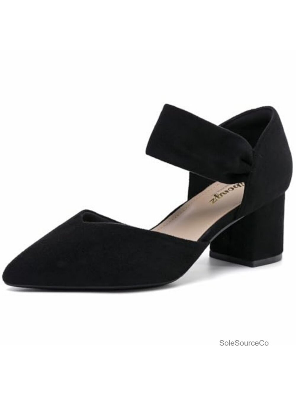 Chunky Block Heel Pumps Pointed Toe Slip On Dressy Wedding Party Shoes Women's